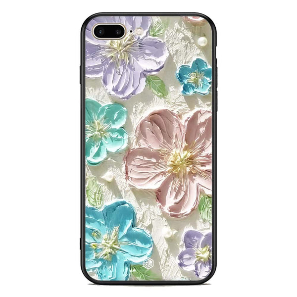 Floral Series Soft Phone Case - Premium Glass Case - Design 14 - iPhone 8 Plus / 7 Plus