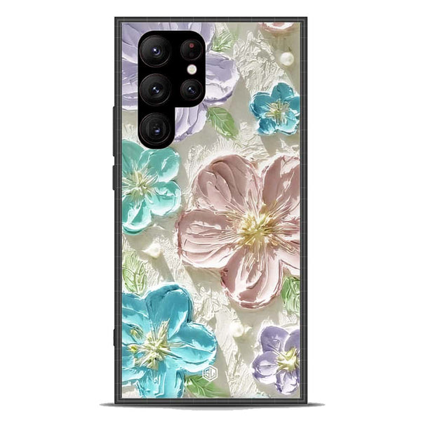 Floral Series Soft Phone Case - Premium Glass Case - Design 14 - Samsung Galaxy S23 Ultra 5G