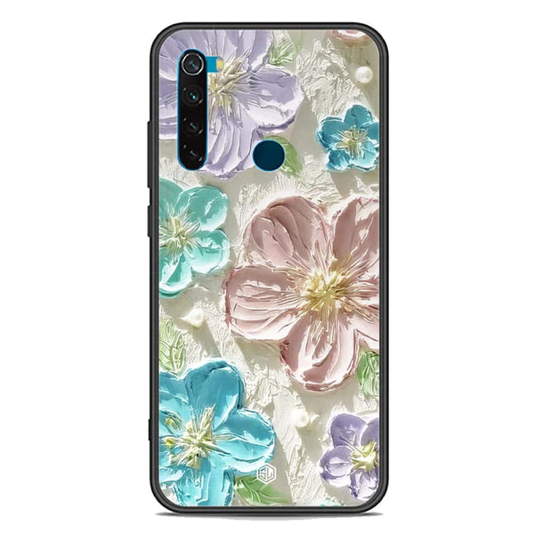 Floral Series Soft Phone Case - Premium Glass Case - Design 14 - Xiaomi Redmi Note 8 2021