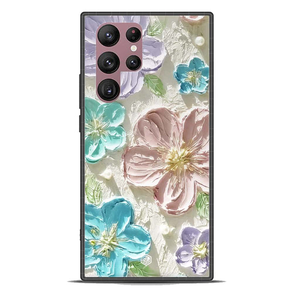 Floral Series Soft Phone Case - Premium Glass Case - Design 14 - Samsung Galaxy S22 Ultra 5G
