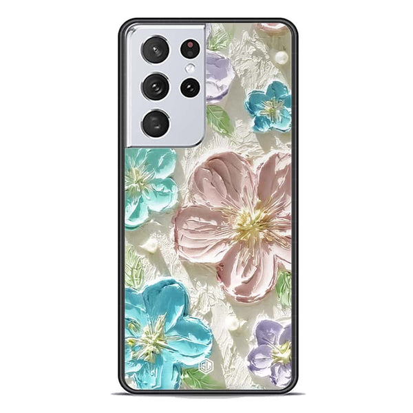 Floral Series Soft Phone Case - Premium Glass Case - Design 14 - Samsung Galaxy S21 Ultra 5G