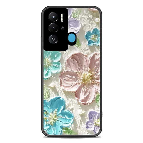 Floral Series Soft Phone Case - Premium Glass Case - Design 14 - Tecno Pova Neo