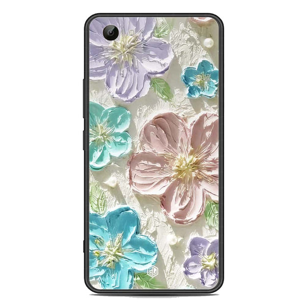 Floral Series Soft Phone Case - Premium Glass Case - Design 14 - Vivo Y81