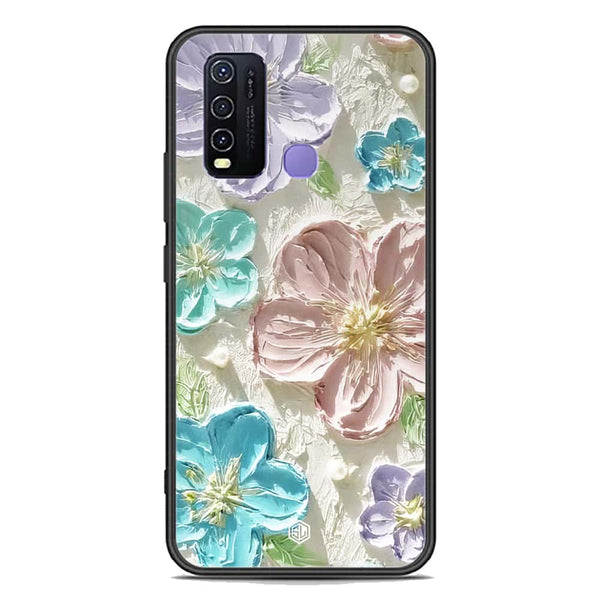 Floral Series Soft Phone Case - Premium Glass Case - Design 14 - Vivo Y50