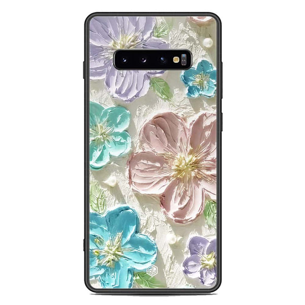 Floral Series Soft Phone Case - Premium Glass Case - Design 14 - Samsung Galaxy S10 Plus