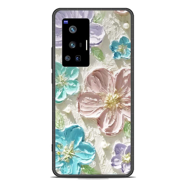 Floral Series Soft Phone Case - Premium Glass Case - Design 14 - Vivo X70 Pro