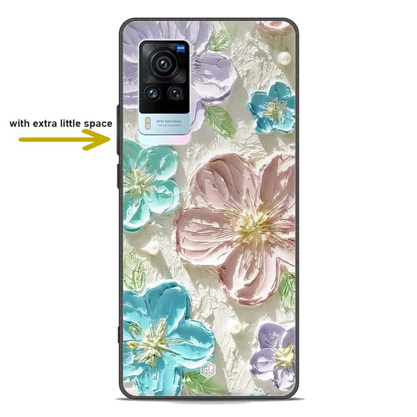 Floral Series Soft Phone Case - Premium Glass Case - Design 14 - Vivo X60