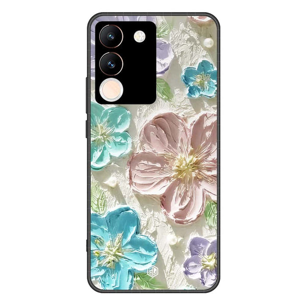 Floral Series Soft Phone Case - Premium Glass Case - Design 14 - Vivo V29e