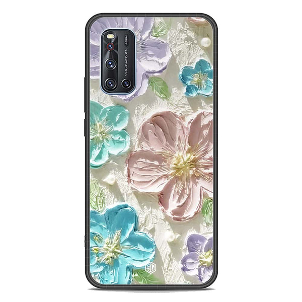 Floral Series Soft Phone Case - Premium Glass Case - Design 14 - Vivo V19