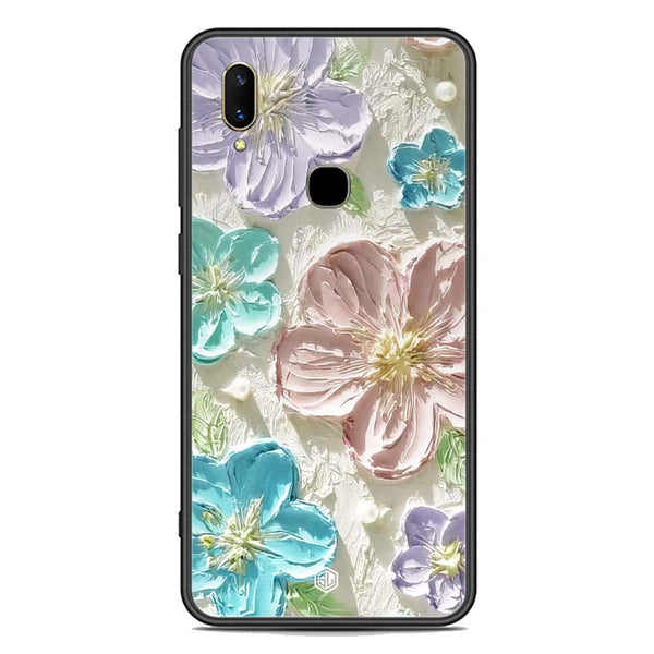 Floral Series Soft Phone Case - Premium Glass Case - Design 14 - Vivo V11 Pro
