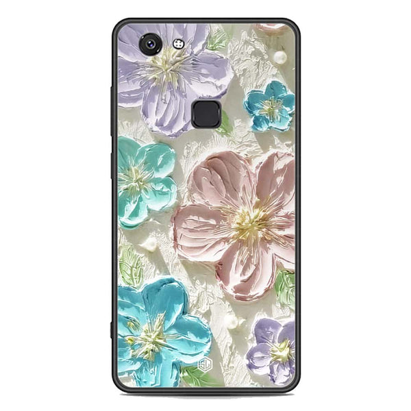 Floral Series Soft Phone Case - Premium Glass Case - Design 14 - Vivo V7