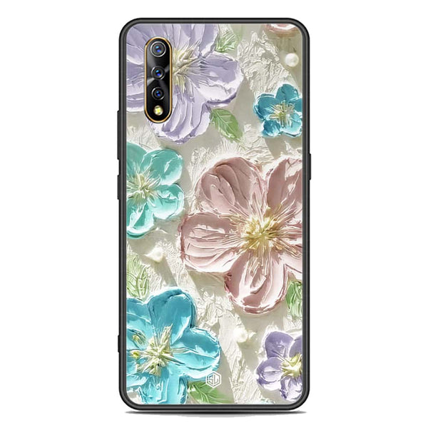 Floral Series Soft Phone Case - Premium Glass Case - Design 14 - Vivo S1