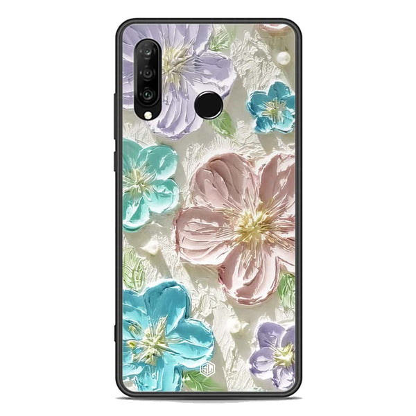Floral Series Soft Phone Case - Premium Glass Case - Design 14 - Huawei P30 lite