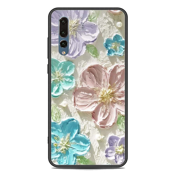 Floral Series Soft Phone Case - Premium Glass Case - Design 14 - Huawei P20 Pro