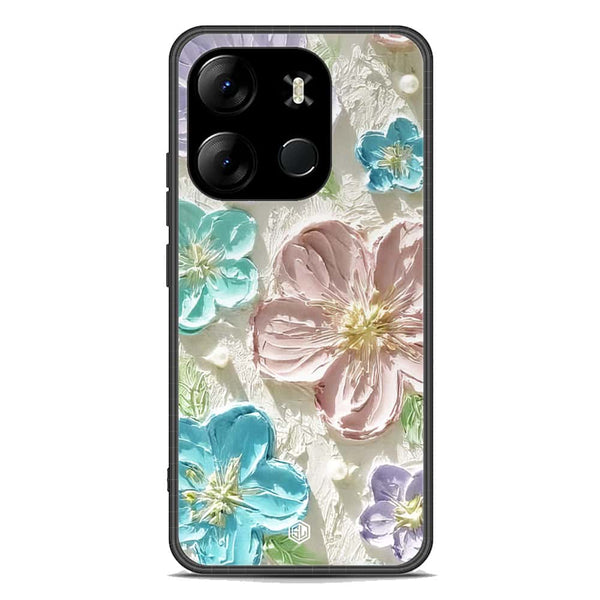 Floral Series Soft Phone Case - Premium Glass Case - Design 14 - Infinix Smart 7