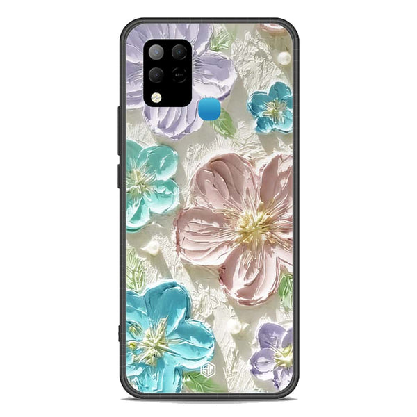 Floral Series Soft Phone Case - Premium Glass Case - Design 14 - Infinix Hot 10S
