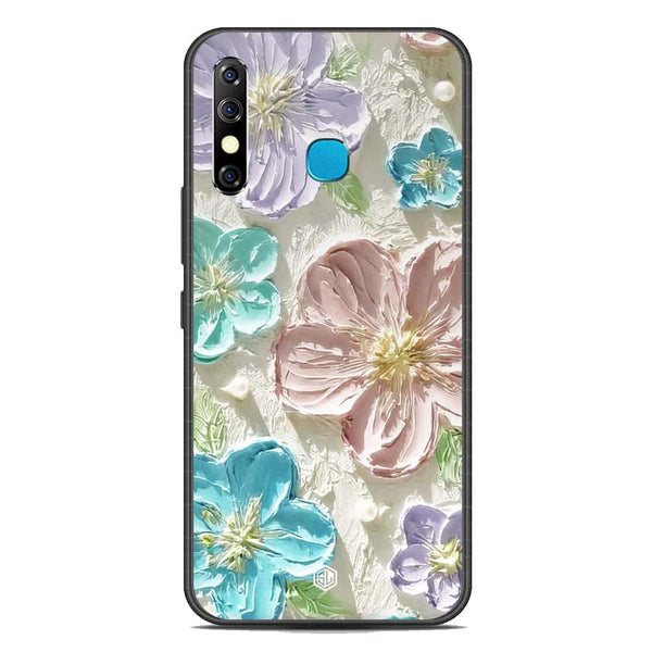 Floral Series Soft Phone Case - Premium Glass Case - Design 14 - Infinix Hot 8