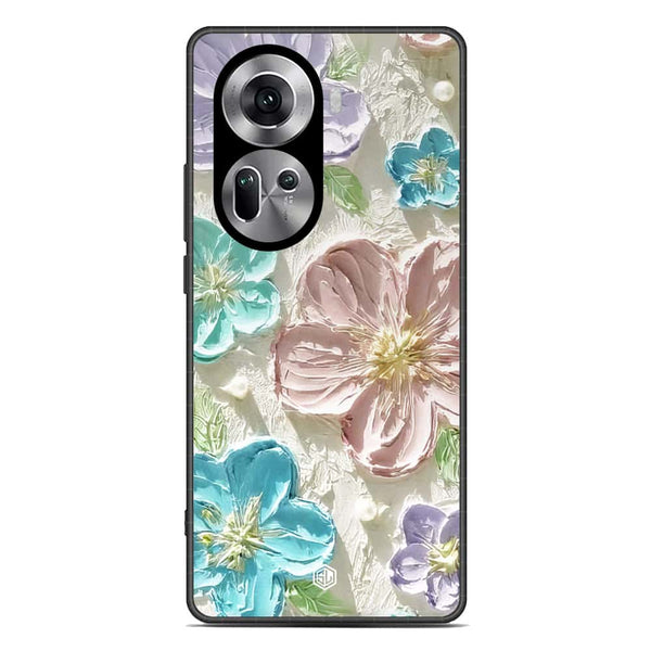 Floral Series Soft Phone Case - Premium Glass Case - Design 14 - Oppo Reno 11