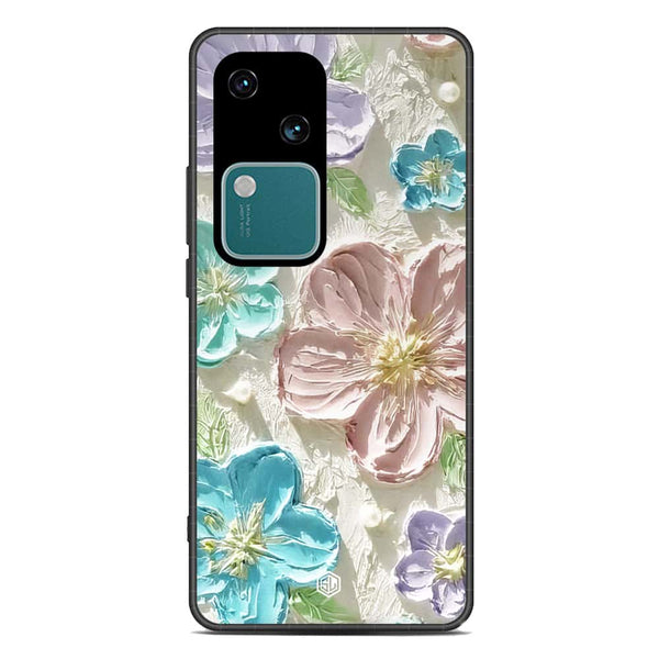 Floral Series Soft Phone Case - Premium Glass Case - Design 14 - Vivo S18
