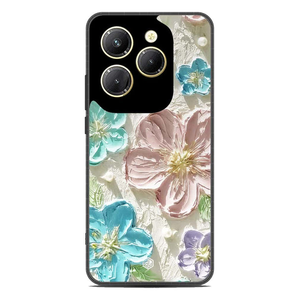 Floral Series Soft Phone Case - Premium Glass Case - Design 14 - Infinix Hot 40 Pro
