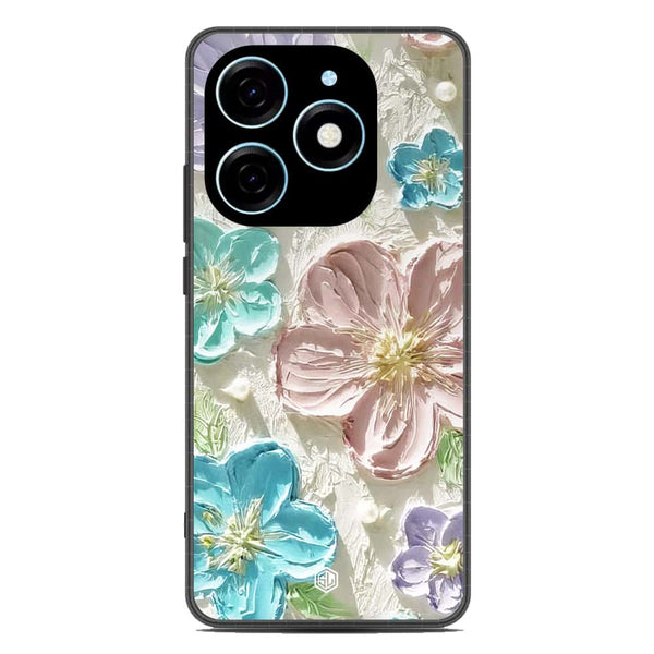 Floral Series Soft Phone Case - Premium Glass Case - Design 14 - Tecno Spark 20C