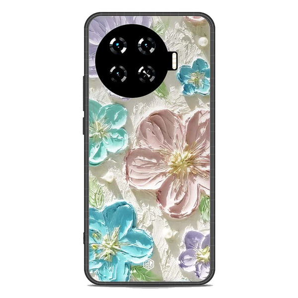 Floral Series Soft Phone Case - Premium Glass Case - Design 14 - Tecno Spark 20 Pro Plus
