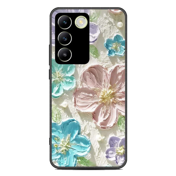 Floral Series Soft Phone Case - Premium Glass Case - Design 14 - Vivo Y100 4G