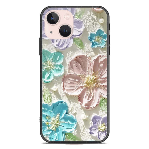 Floral Series Soft Phone Case - Premium Glass Case - Design 14 - iPhone 14 Plus