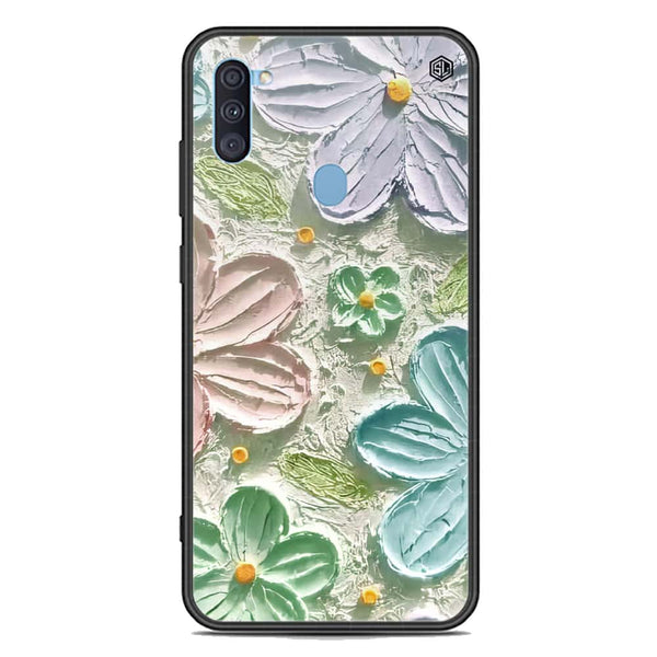 Floral Series Soft Phone Case - Premium Glass Case - Design 15 - Samsung Galaxy A11
