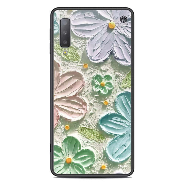 Floral Series Soft Phone Case - Premium Glass Case - Design 15 - Samsung Galaxy A7 2018