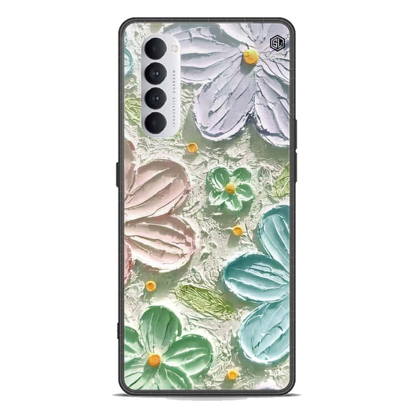 Floral Series Soft Phone Case - Premium Glass Case - Design 15 - Oppo Reno 4 Pro 5G