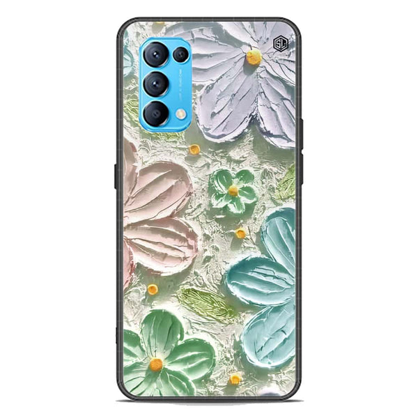 Floral Series Soft Phone Case - Premium Glass Case - Design 15 - Oppo Find X3 Lite