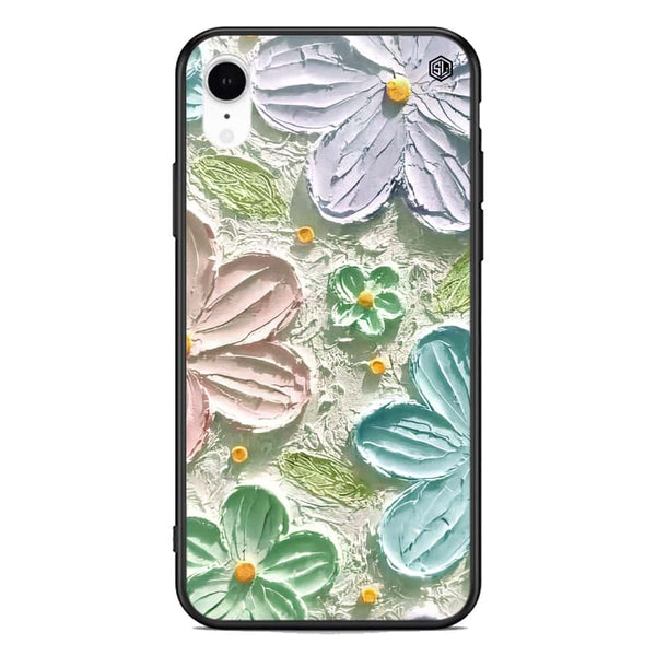 Floral Series Soft Phone Case - Premium Glass Case - Design 15 - iPhone XR