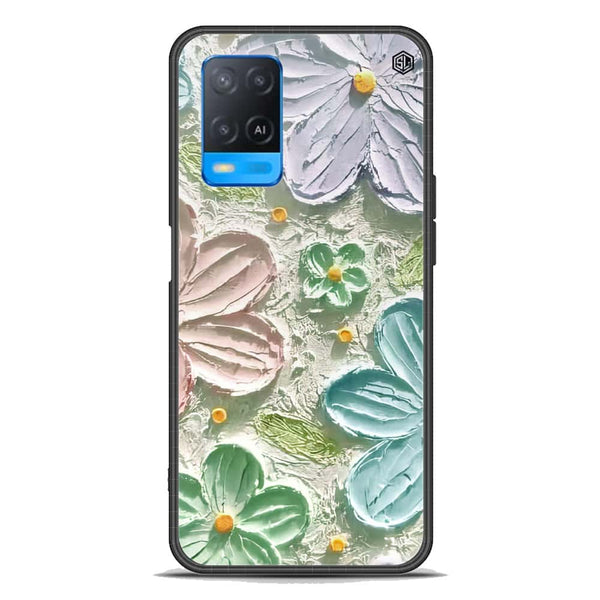 Floral Series Soft Phone Case - Premium Glass Case - Design 15 - Oppo A55 4G