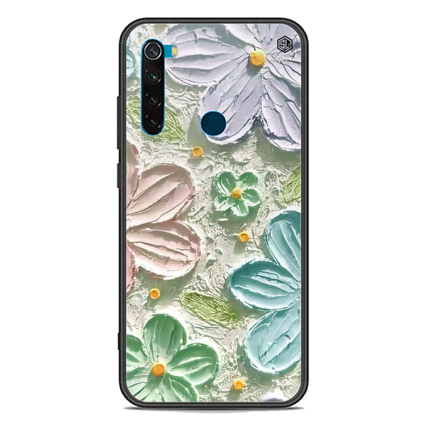 Floral Series Soft Phone Case - Premium Glass Case - Design 15 - Xiaomi Redmi Note 8 2021