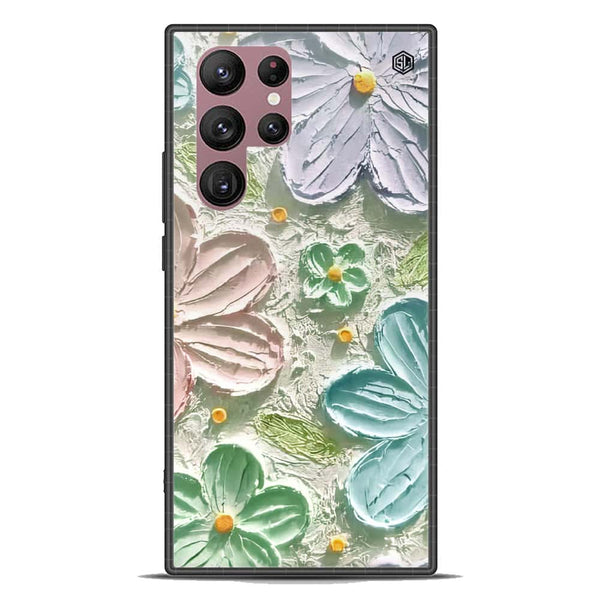 Floral Series Soft Phone Case - Premium Glass Case - Design 15 - Samsung Galaxy S22 Ultra 5G
