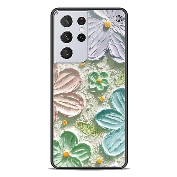 Floral Series Soft Phone Case - Premium Glass Case - Design 15 - Samsung Galaxy S21 Ultra 5G