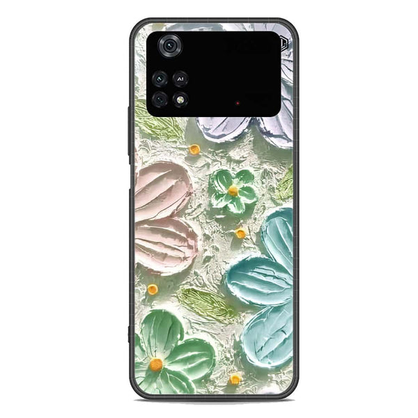 Floral Series Soft Phone Case - Premium Glass Case - Design 15 - Xiaomi Poco M4 Pro 5G