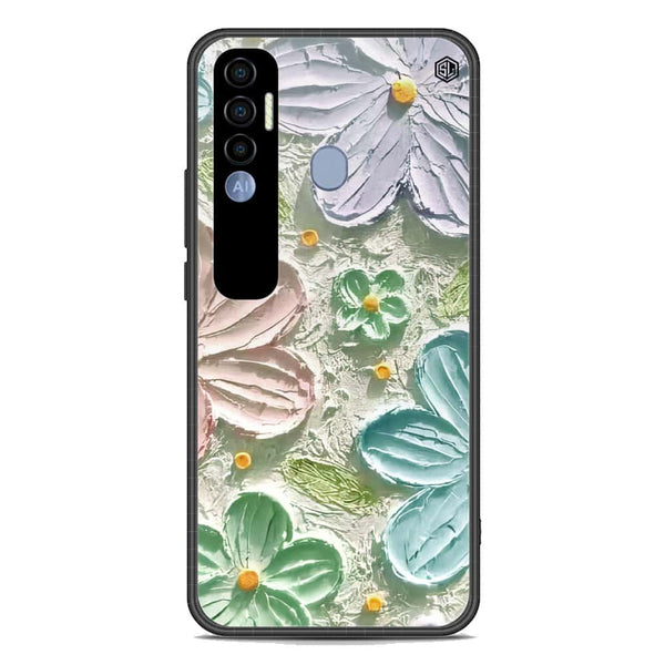 Floral Series Soft Phone Case - Premium Glass Case - Design 15 - Tecno Spark 7 Pro