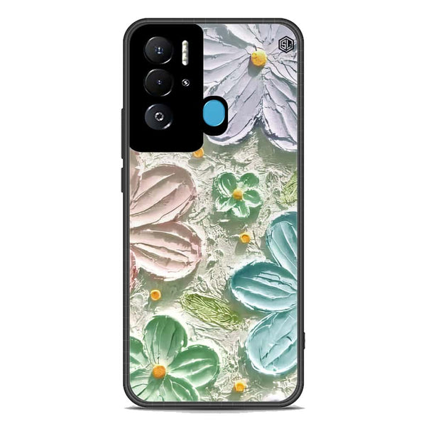 Floral Series Soft Phone Case - Premium Glass Case - Design 15 - Tecno Pova Neo