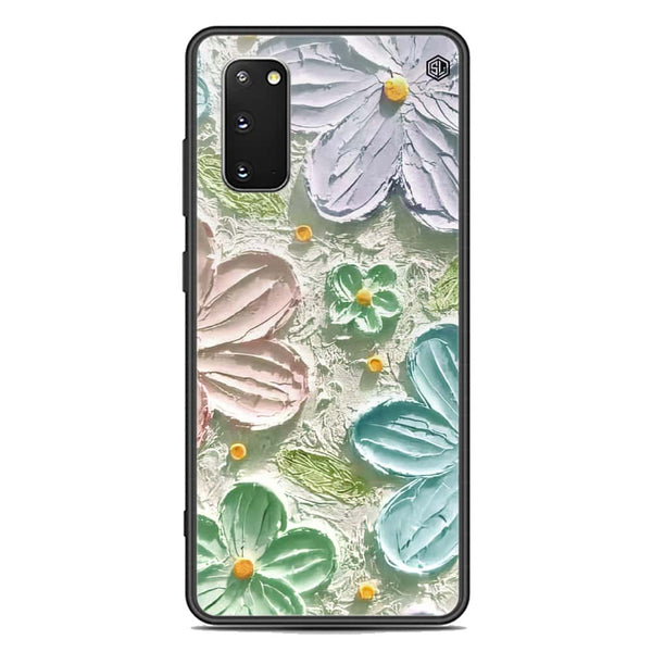 Floral Series Soft Phone Case - Premium Glass Case - Design 15 - Samsung Galaxy S20 Plus