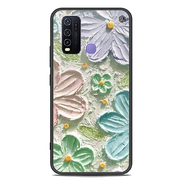 Floral Series Soft Phone Case - Premium Glass Case - Design 15 - Vivo Y50
