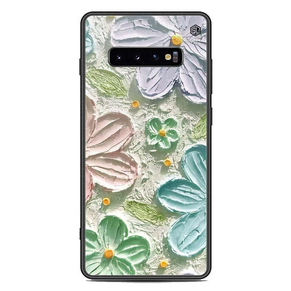 Floral Series Soft Phone Case - Premium Glass Case - Design 15 - Samsung Galaxy S10 Plus