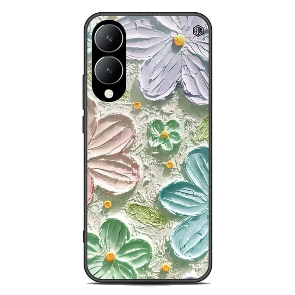 Floral Series Soft Phone Case - Premium Glass Case - Design 15 - Vivo Y17s