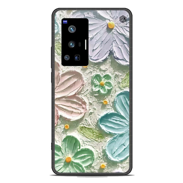 Floral Series Soft Phone Case - Premium Glass Case - Design 15 - Vivo X70 Pro