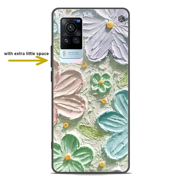 Floral Series Soft Phone Case - Premium Glass Case - Design 15 - Vivo X60