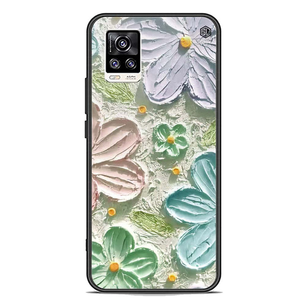 Floral Series Soft Phone Case - Premium Glass Case - Design 15 - Vivo V20