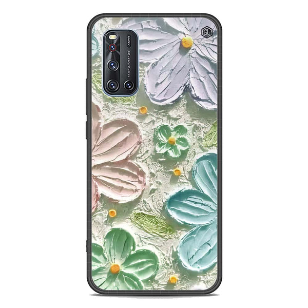 Floral Series Soft Phone Case - Premium Glass Case - Design 15 - Vivo V19