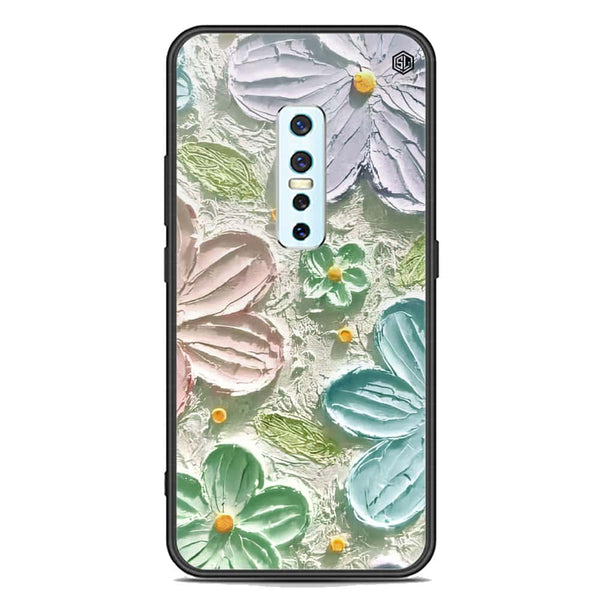 Floral Series Soft Phone Case - Premium Glass Case - Design 15 - Vivo V17 Pro