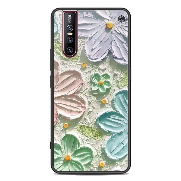 Floral Series Soft Phone Case - Premium Glass Case - Design 15 - Vivo V15 Pro